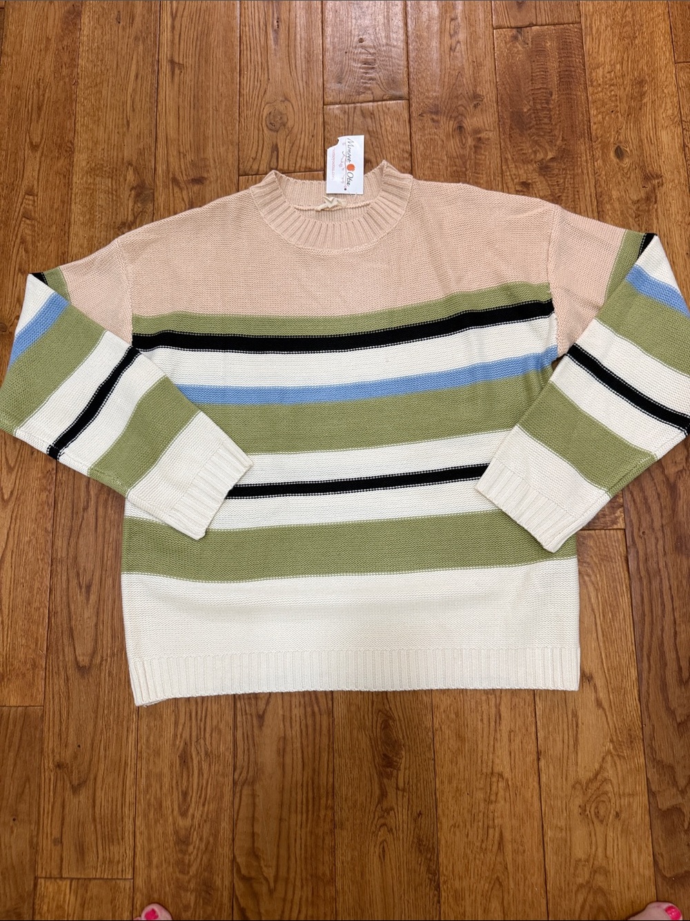 Cotton Bleu oversized color block sweater NWT’s medium